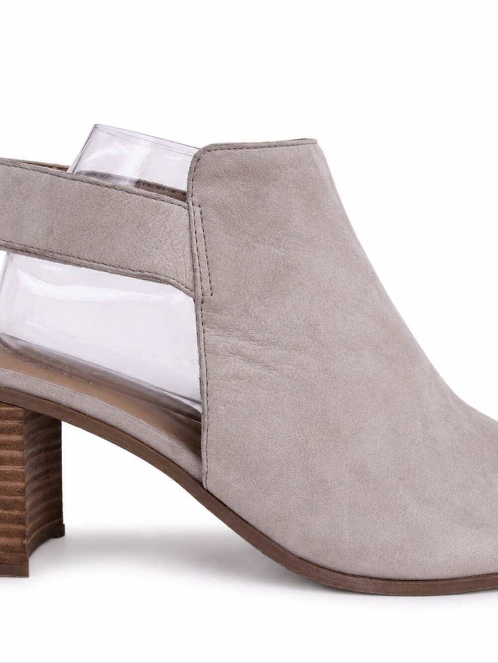 Franco Sarto Helix Slingback Block Heel Sandals Taupe Leather Size 10 - Picture 3 of 14
